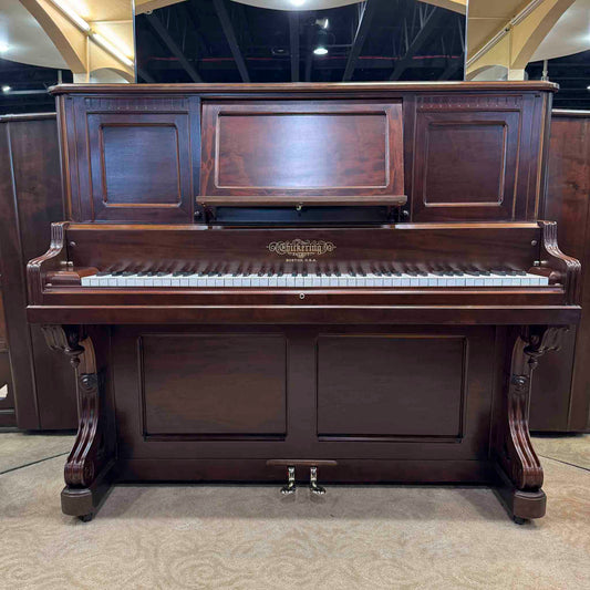 1890 Chickering Wood Finish Tall Upright Piano