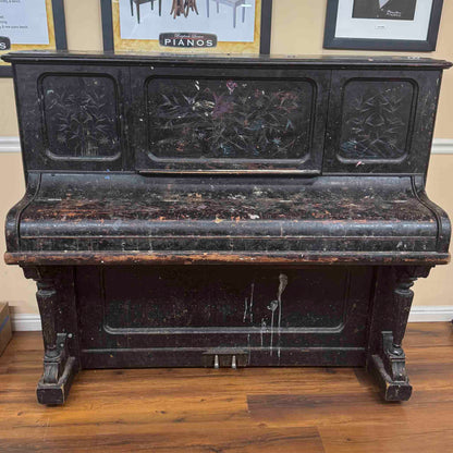 SOLD 1892 Kimball Wood Finish 51" Commissioned Upright Piano