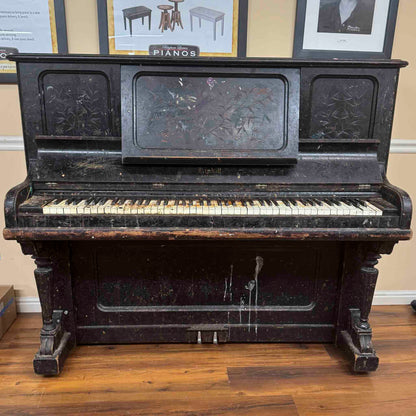 SOLD 1892 Kimball Wood Finish 51" Commissioned Upright Piano