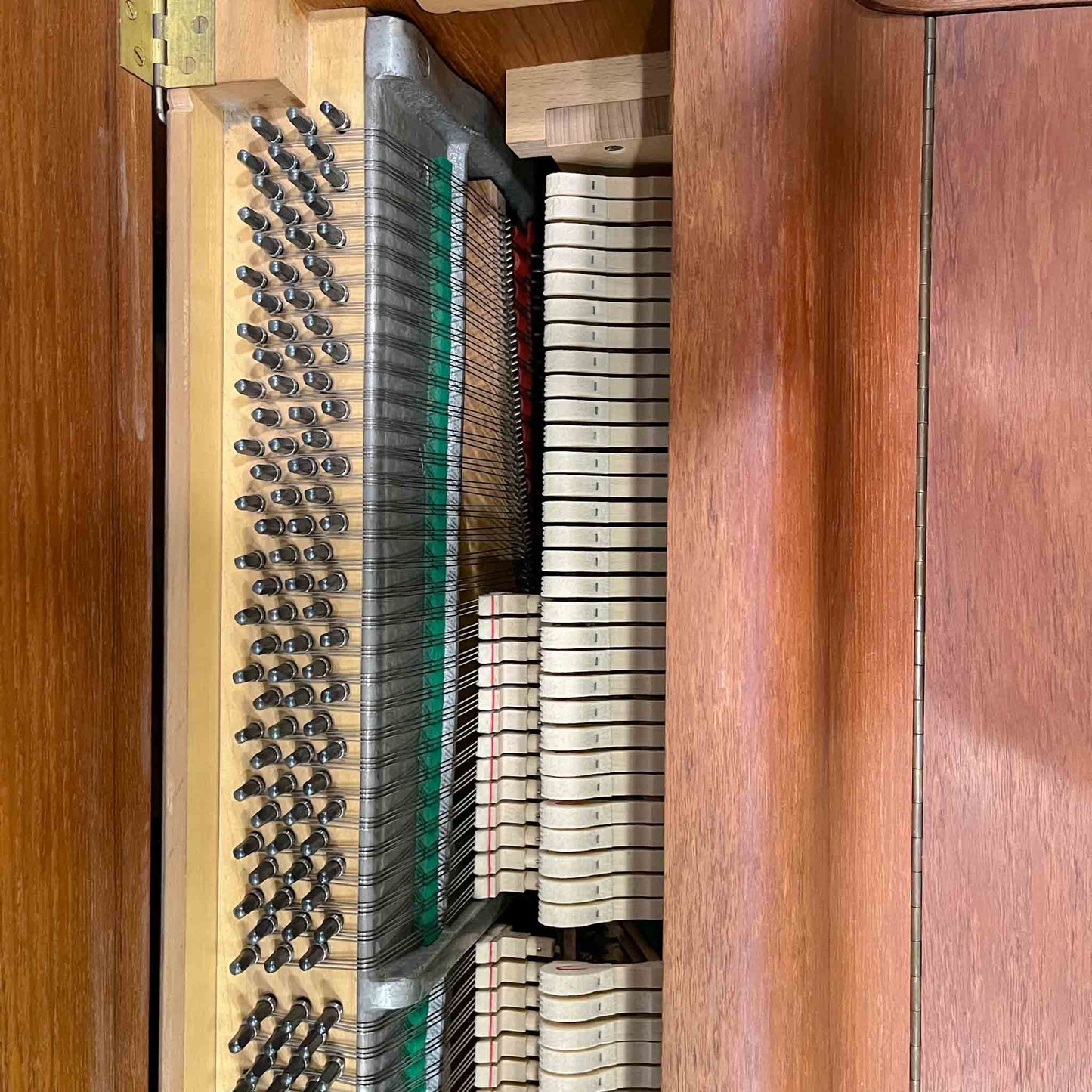 SOLD 1960 Louis Zwicki 36" Teak Wood Finish Spinet Piano