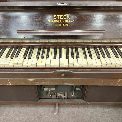 CURRENT SHOP WORK - 1931 Aeolian DuoArt Steck 55" Wood Finish Commissioned Upright Piano
