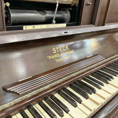 CURRENT SHOP WORK - 1931 Aeolian DuoArt Steck 55" Wood Finish Commissioned Upright Piano
