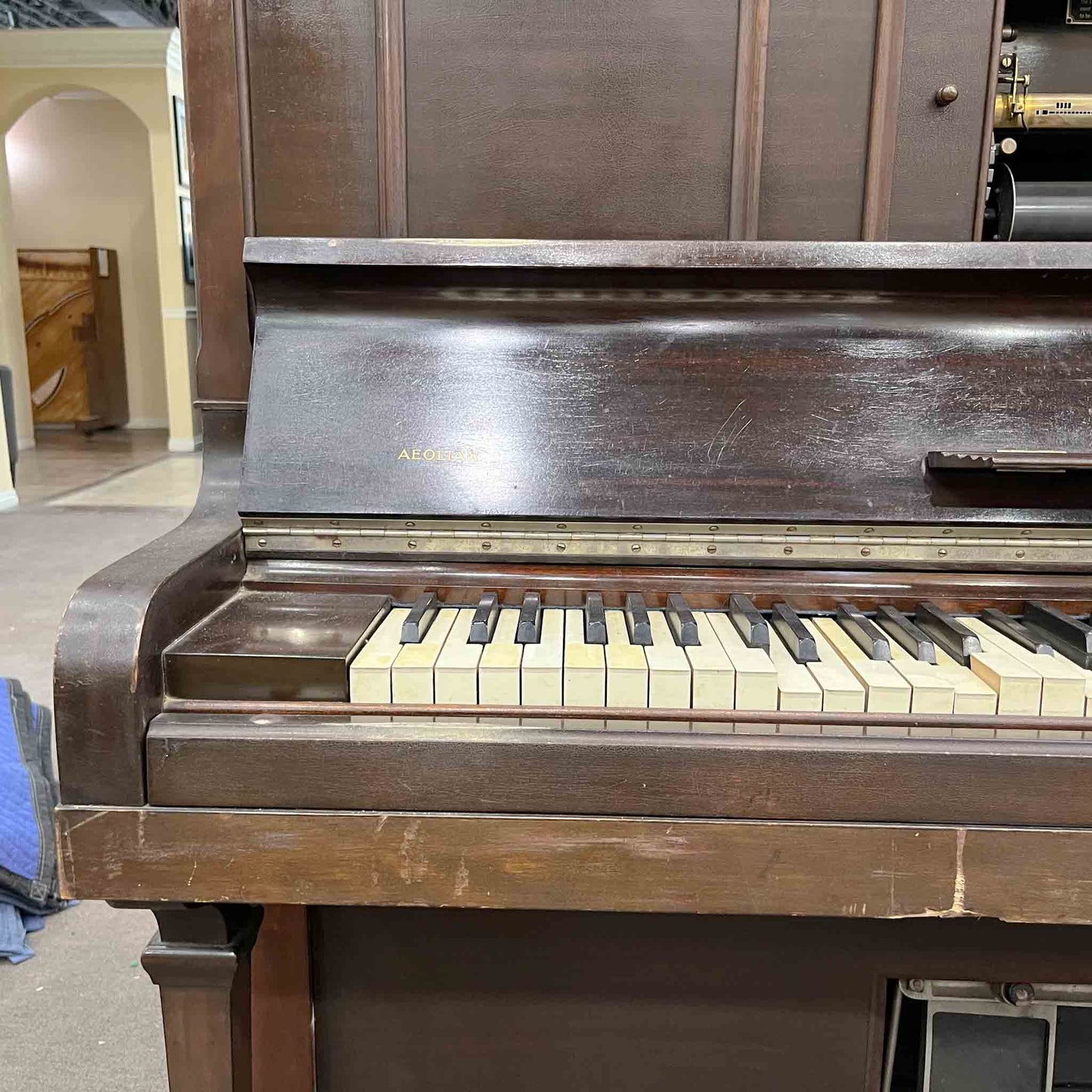 CURRENT SHOP WORK - 1931 Aeolian DuoArt Steck 55" Wood Finish Commissioned Upright Piano