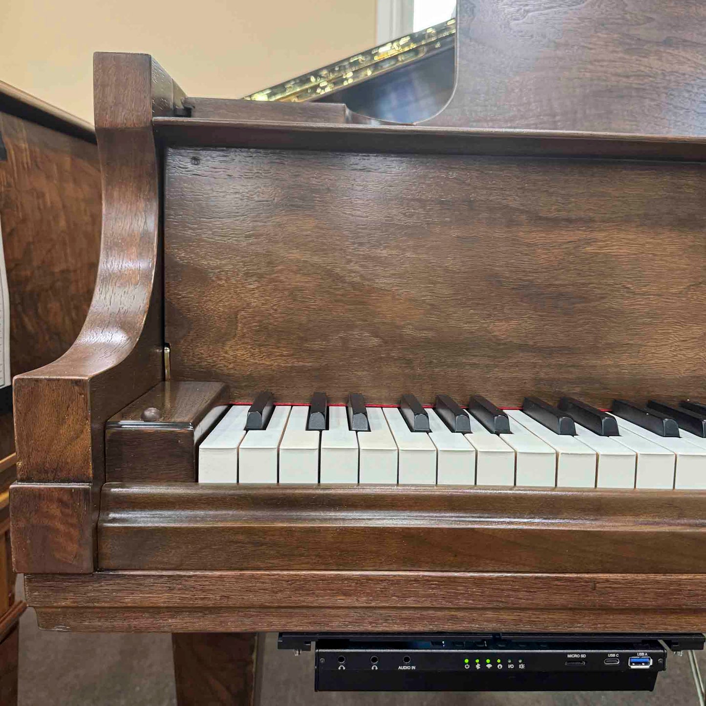 SOLD 1929 Kurtzmann White Finish Commissioned Grand Piano with Self-Playing QRS System