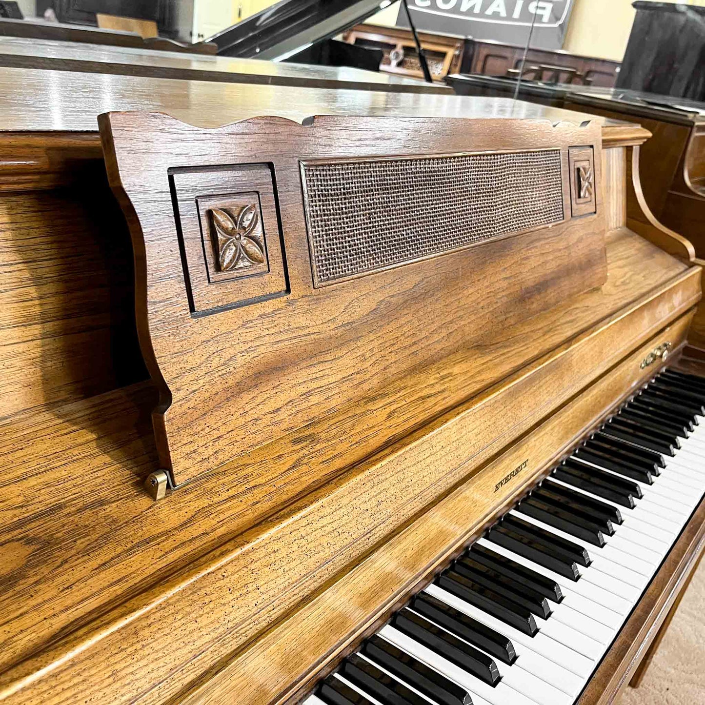SOLD 1977 Everett Wood Finish Commissioned Console Piano