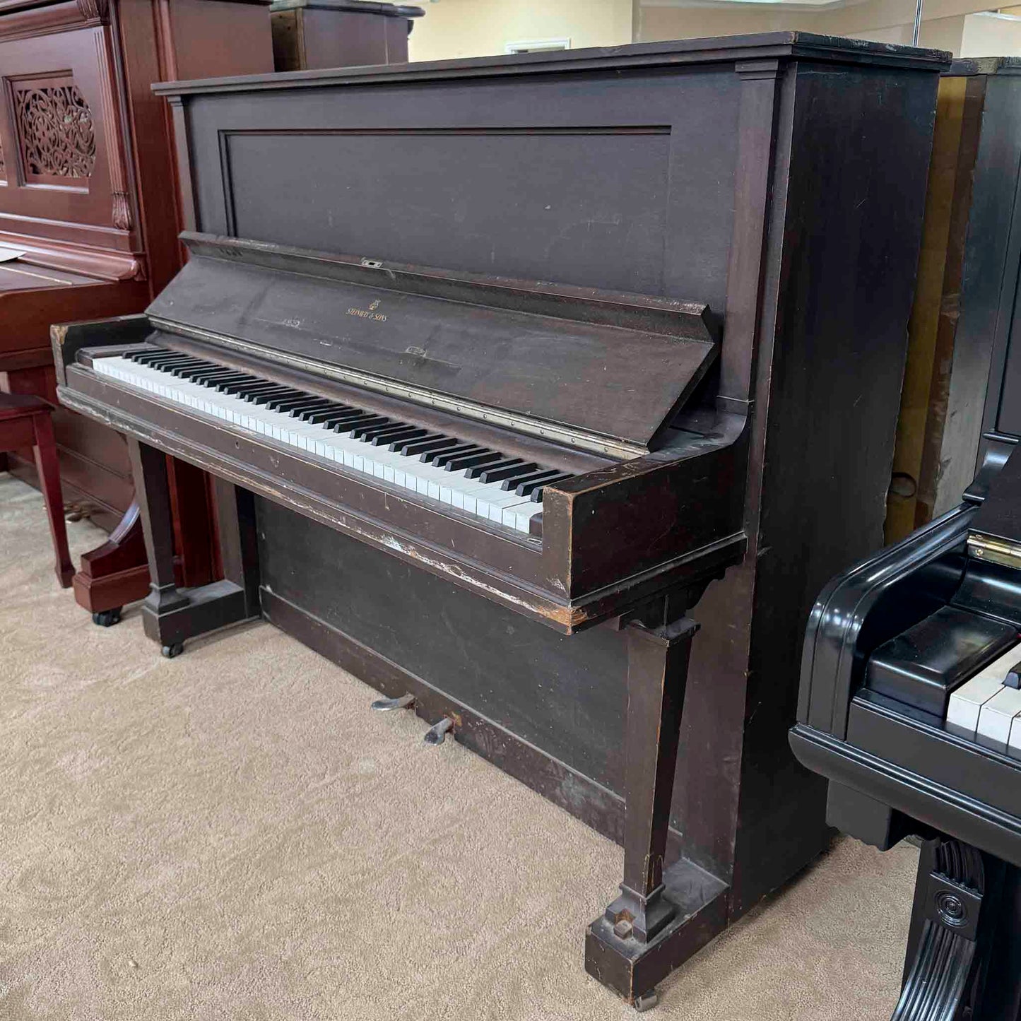 AVAILABLE TO RESTORE: CALL FOR CUSTOM PRICING - 1916 Steinway Wood Finish Upright Piano