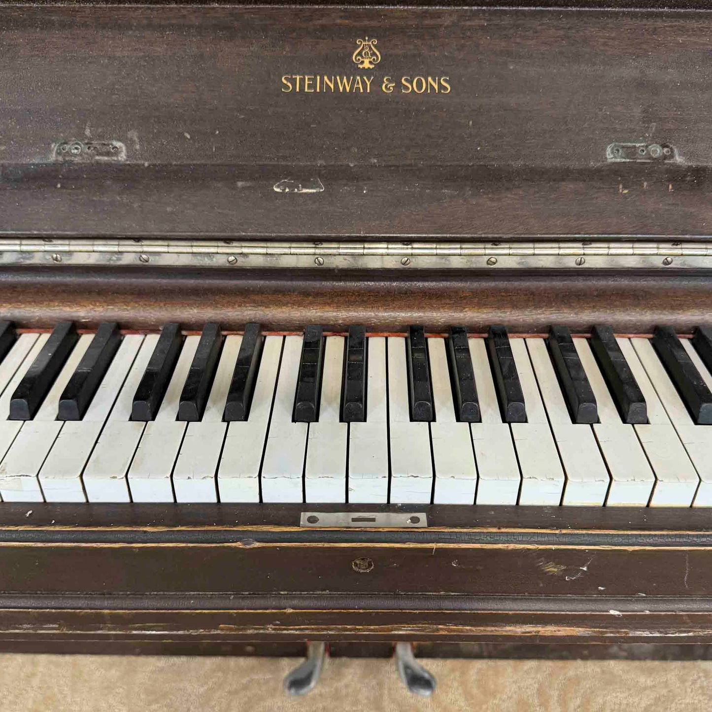 AVAILABLE TO RESTORE: CALL FOR CUSTOM PRICING - 1916 Steinway Wood Finish Upright Piano