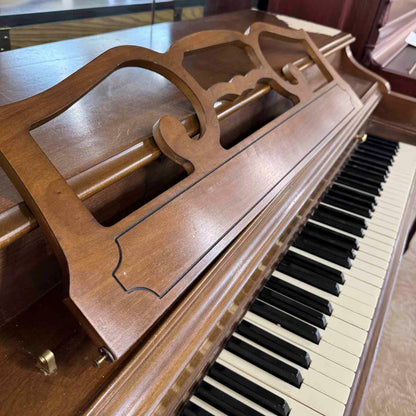 AVAILABLE TO RESTORE: CALL FOR CUSTOM PRICING - 1982 Wurlitzer P-137 37" Walnut Wood Finish Spinet Piano