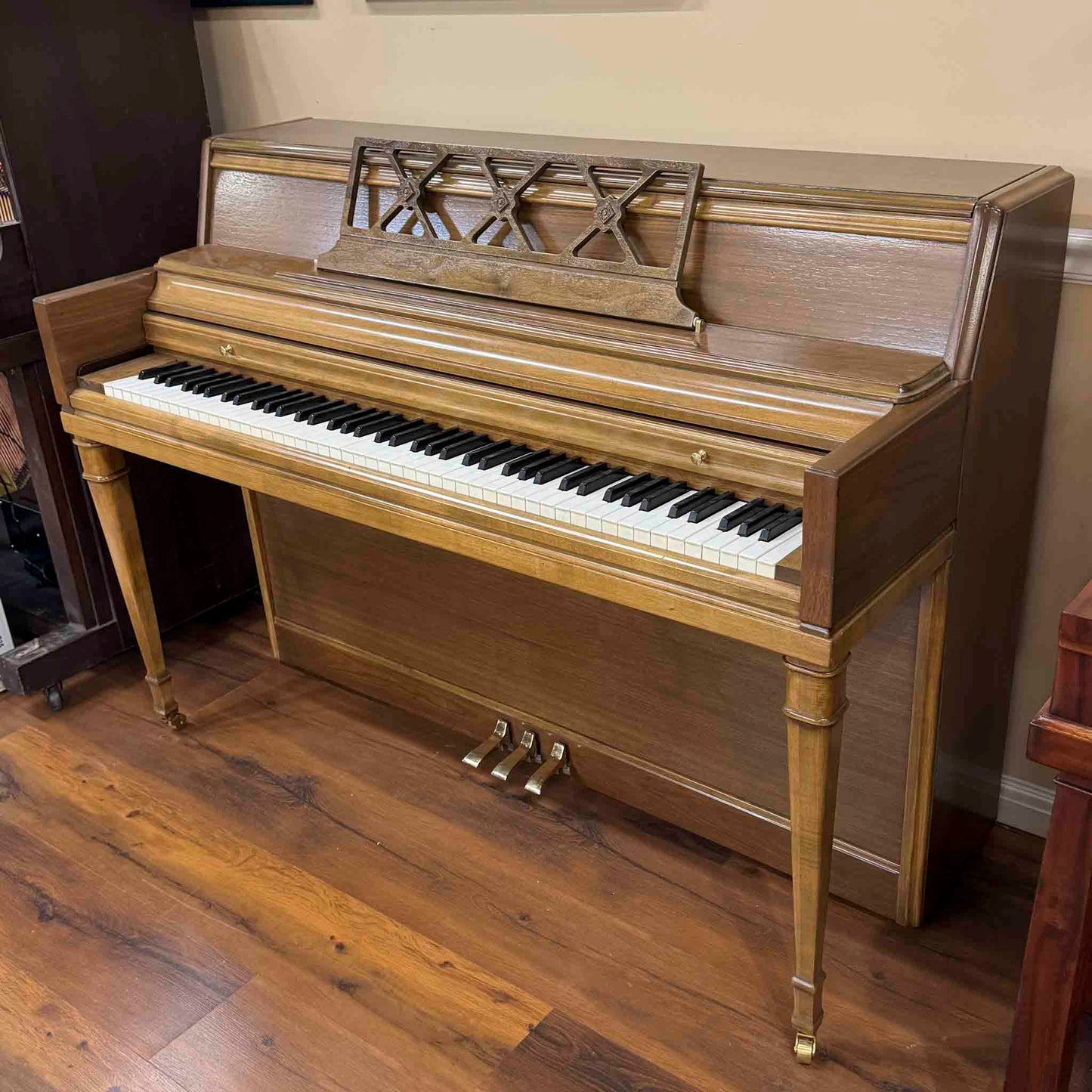 CURRENT SHOP WORK - 1966 Wurlitzer Wood Finish Commissioned Console Piano