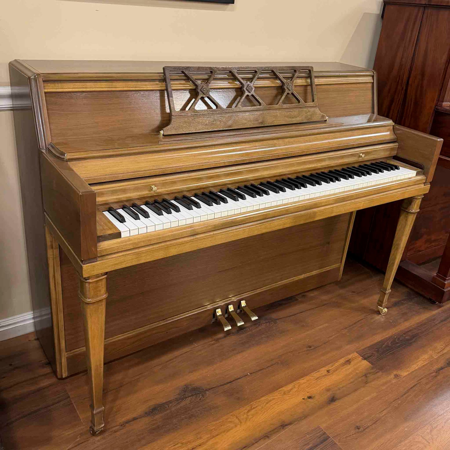 CURRENT SHOP WORK - 1966 Wurlitzer Wood Finish Commissioned Console Piano