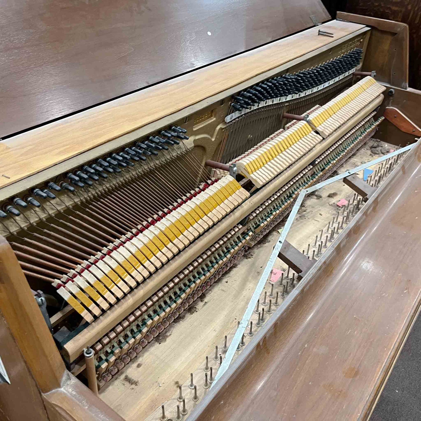 CURRENT SHOP WORK - 1966 Wurlitzer Wood Finish Commissioned Console Piano
