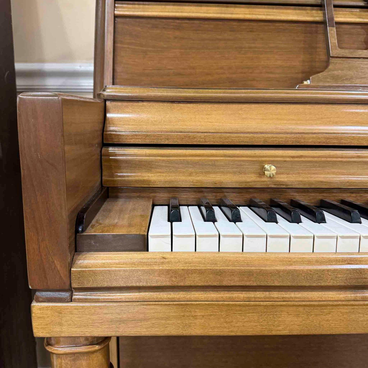 CURRENT SHOP WORK - 1966 Wurlitzer Wood Finish Commissioned Console Piano