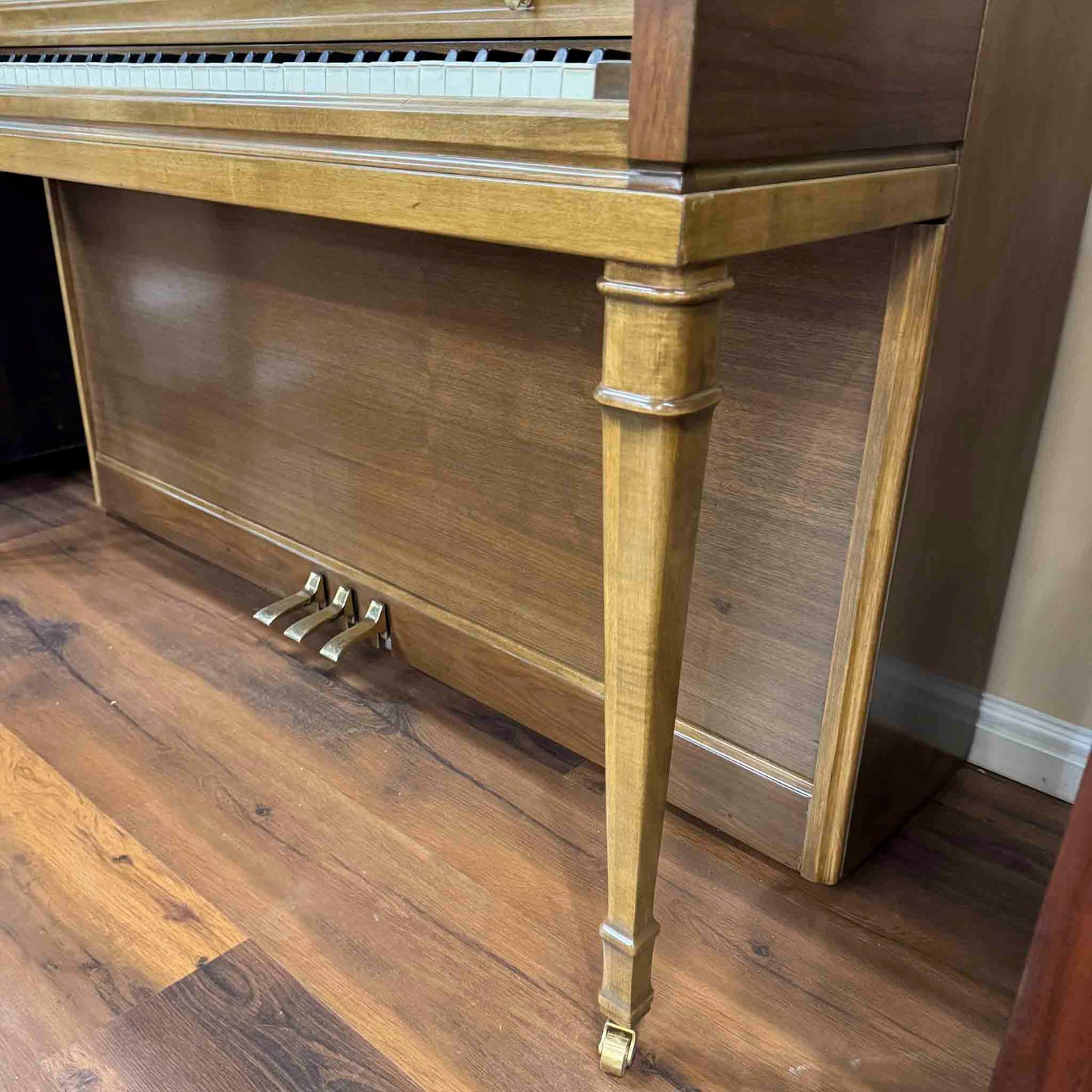 CURRENT SHOP WORK - 1966 Wurlitzer Wood Finish Commissioned Console Piano