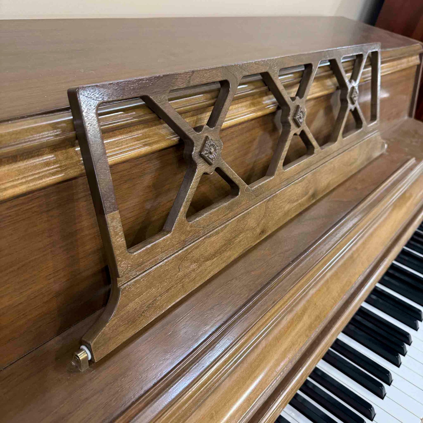 CURRENT SHOP WORK - 1966 Wurlitzer Wood Finish Commissioned Console Piano
