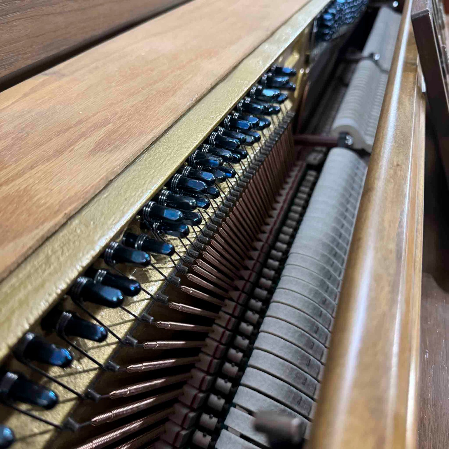 CURRENT SHOP WORK - 1966 Wurlitzer Wood Finish Commissioned Console Piano