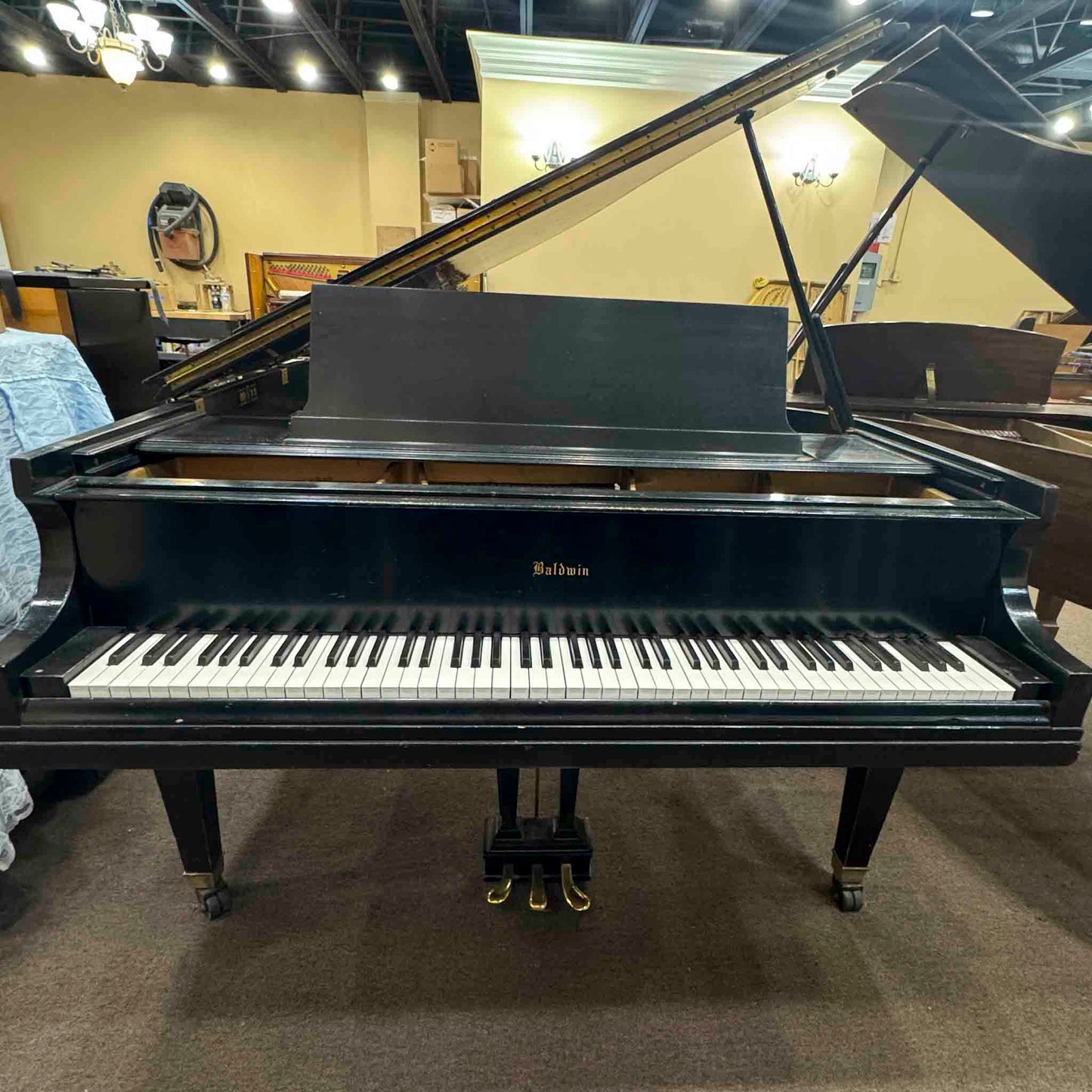 CURRENT SHOP WORK - 1948 Baldwin R 5'7" Satin Black Commissioned Grand Piano