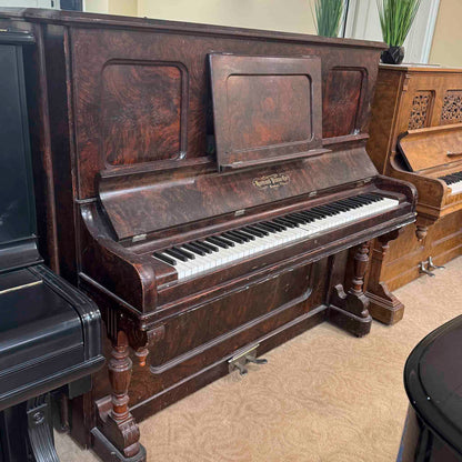 AVAILABLE TO RESTORE: CALL FOR CUSTOM PRICING - 1890 Harvard Wood Finish Upright Piano