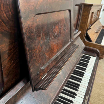 AVAILABLE TO RESTORE: CALL FOR CUSTOM PRICING - 1890 Harvard Wood Finish Upright Piano