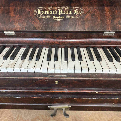 AVAILABLE TO RESTORE: CALL FOR CUSTOM PRICING - 1890 Harvard Wood Finish Upright Piano