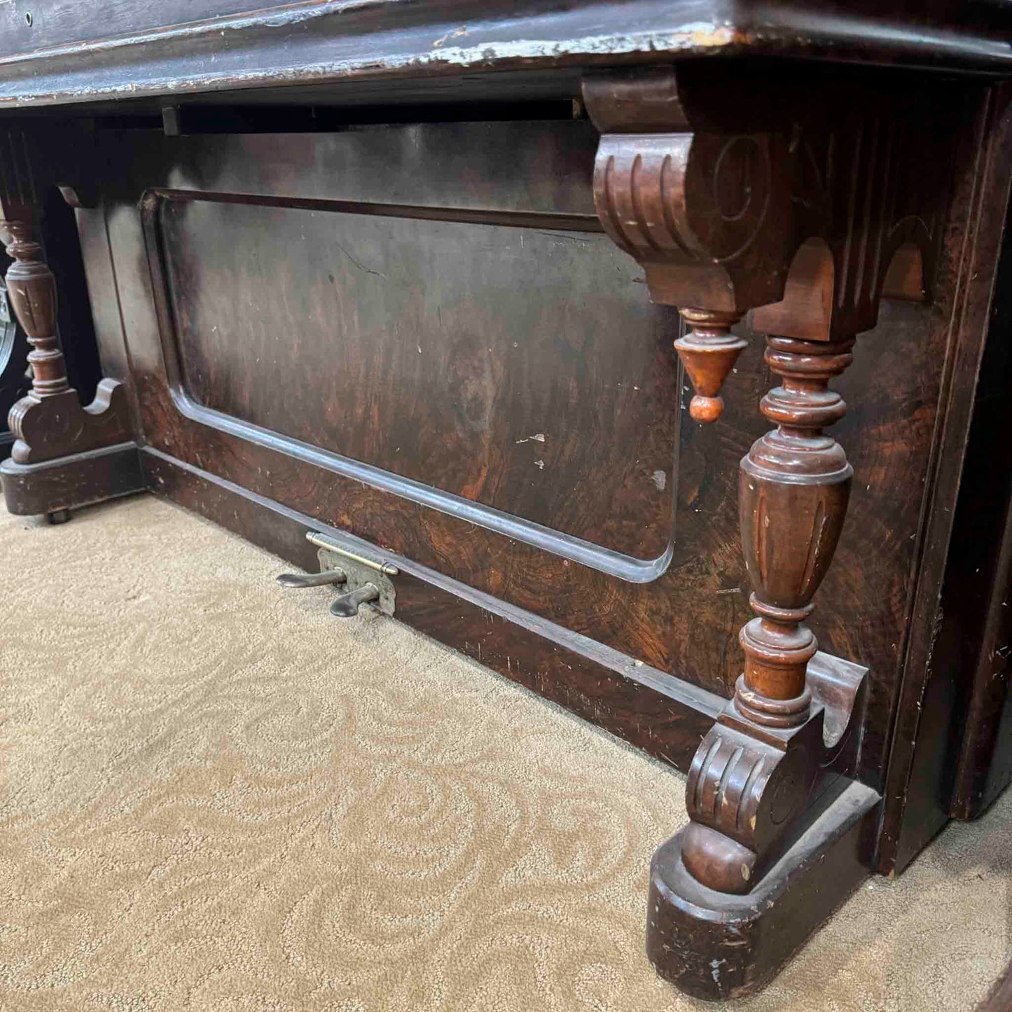 AVAILABLE TO RESTORE: CALL FOR CUSTOM PRICING - 1890 Harvard Wood Finish Upright Piano