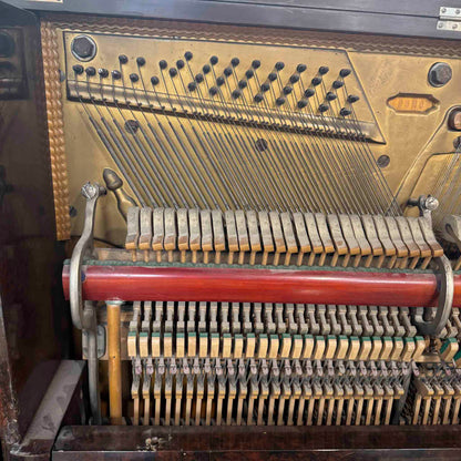 AVAILABLE TO RESTORE: CALL FOR CUSTOM PRICING - 1890 Harvard Wood Finish Upright Piano