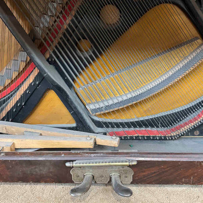 AVAILABLE TO RESTORE: CALL FOR CUSTOM PRICING - 1890 Harvard Wood Finish Upright Piano