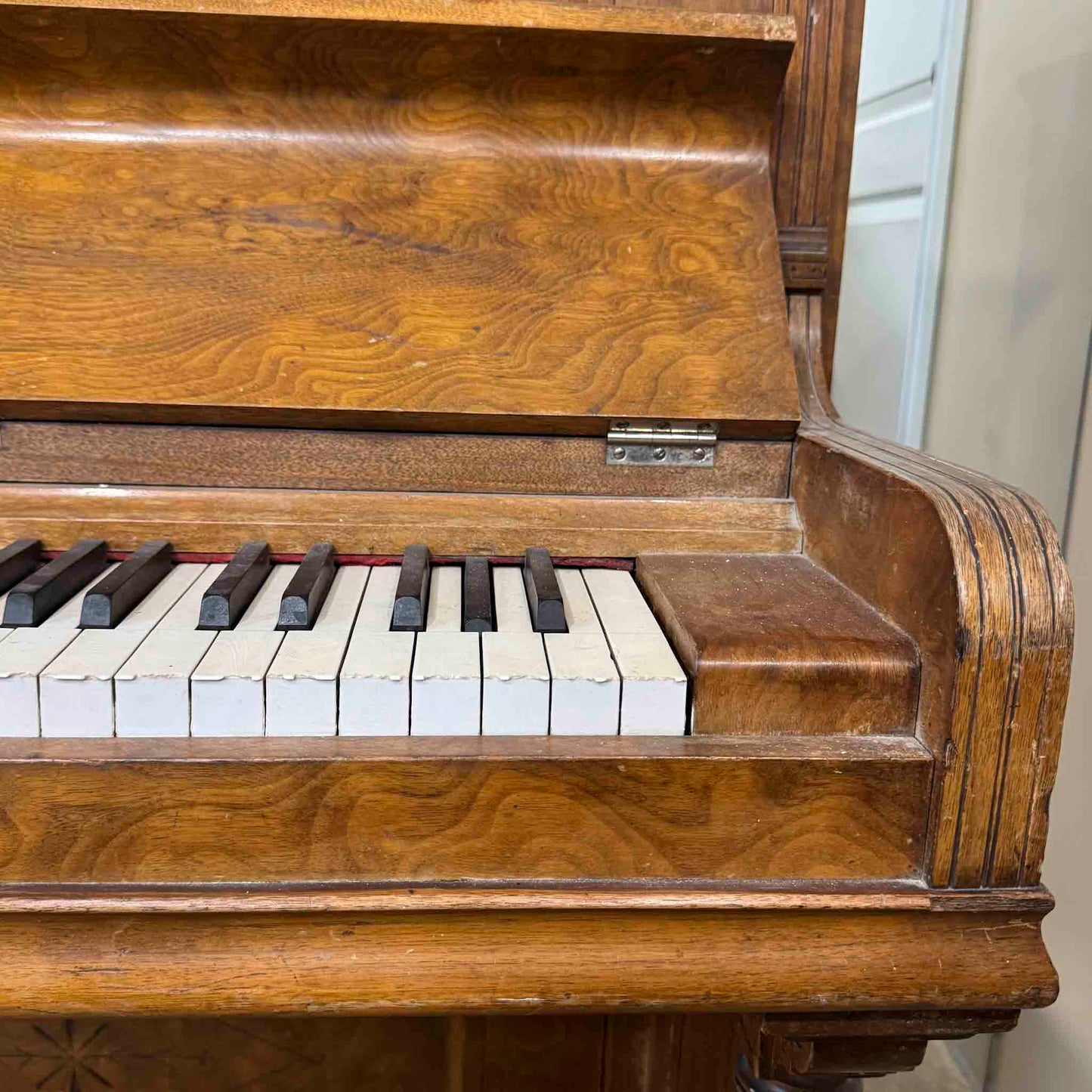 AVAILABLE TO RESTORE: CALL FOR CUSTOM PRICING - 1880 Knabe Wood Finish Upright Piano