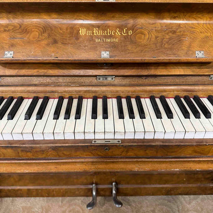 AVAILABLE TO RESTORE: CALL FOR CUSTOM PRICING - 1880 Knabe Wood Finish Upright Piano