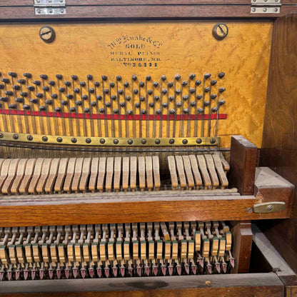 AVAILABLE TO RESTORE: CALL FOR CUSTOM PRICING - 1880 Knabe Wood Finish Upright Piano