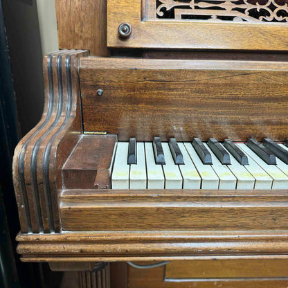 AVAILABLE TO RESTORE: CALL FOR CUSTOM PRICING - Tall Wood Finish Art Case Upright Piano