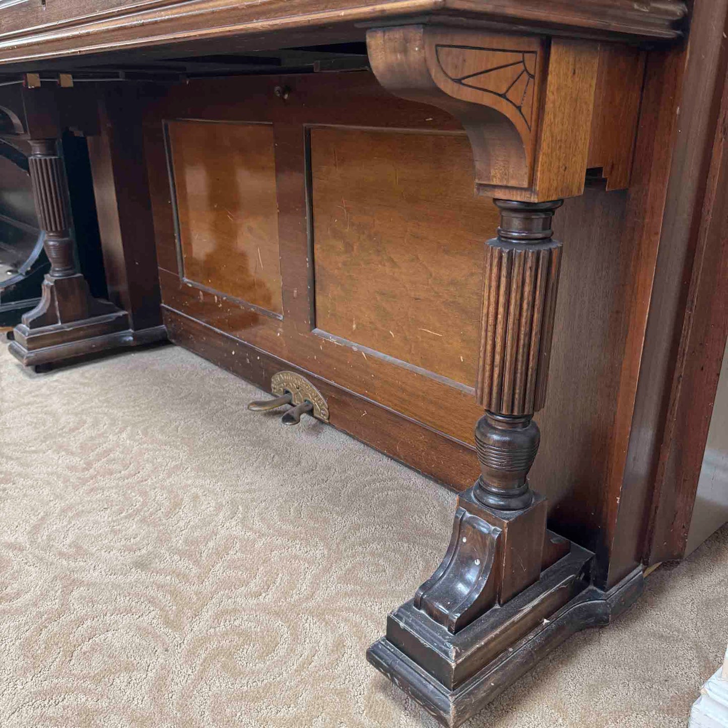 AVAILABLE TO RESTORE: CALL FOR CUSTOM PRICING - Tall Wood Finish Art Case Upright Piano