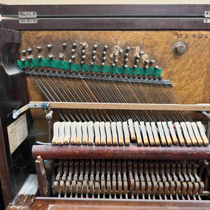 AVAILABLE TO RESTORE: CALL FOR CUSTOM PRICING - Tall Wood Finish Art Case Upright Piano