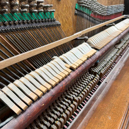 AVAILABLE TO RESTORE: CALL FOR CUSTOM PRICING - Tall Wood Finish Art Case Upright Piano