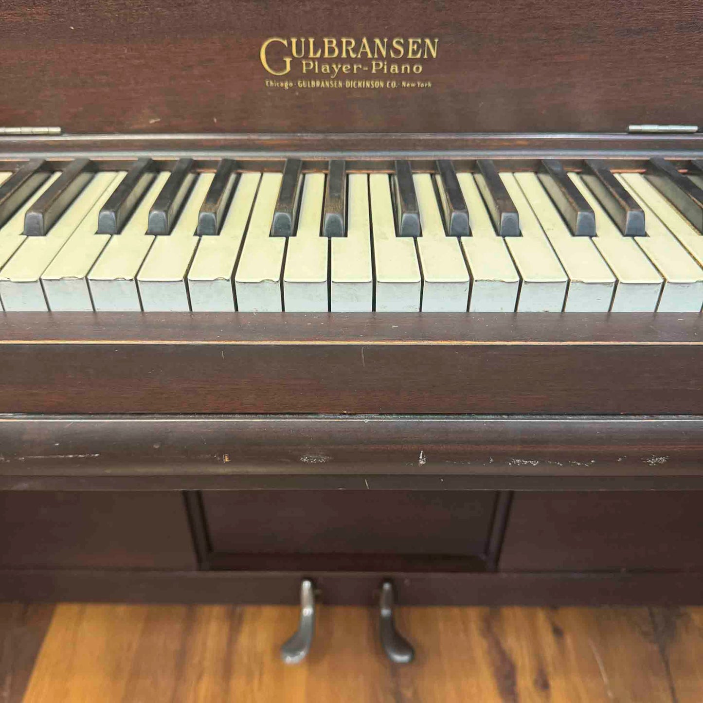 CURRENT SHOP WORK - 1920 Gulbransen 55" Vintage Player Commissioned Upright Piano