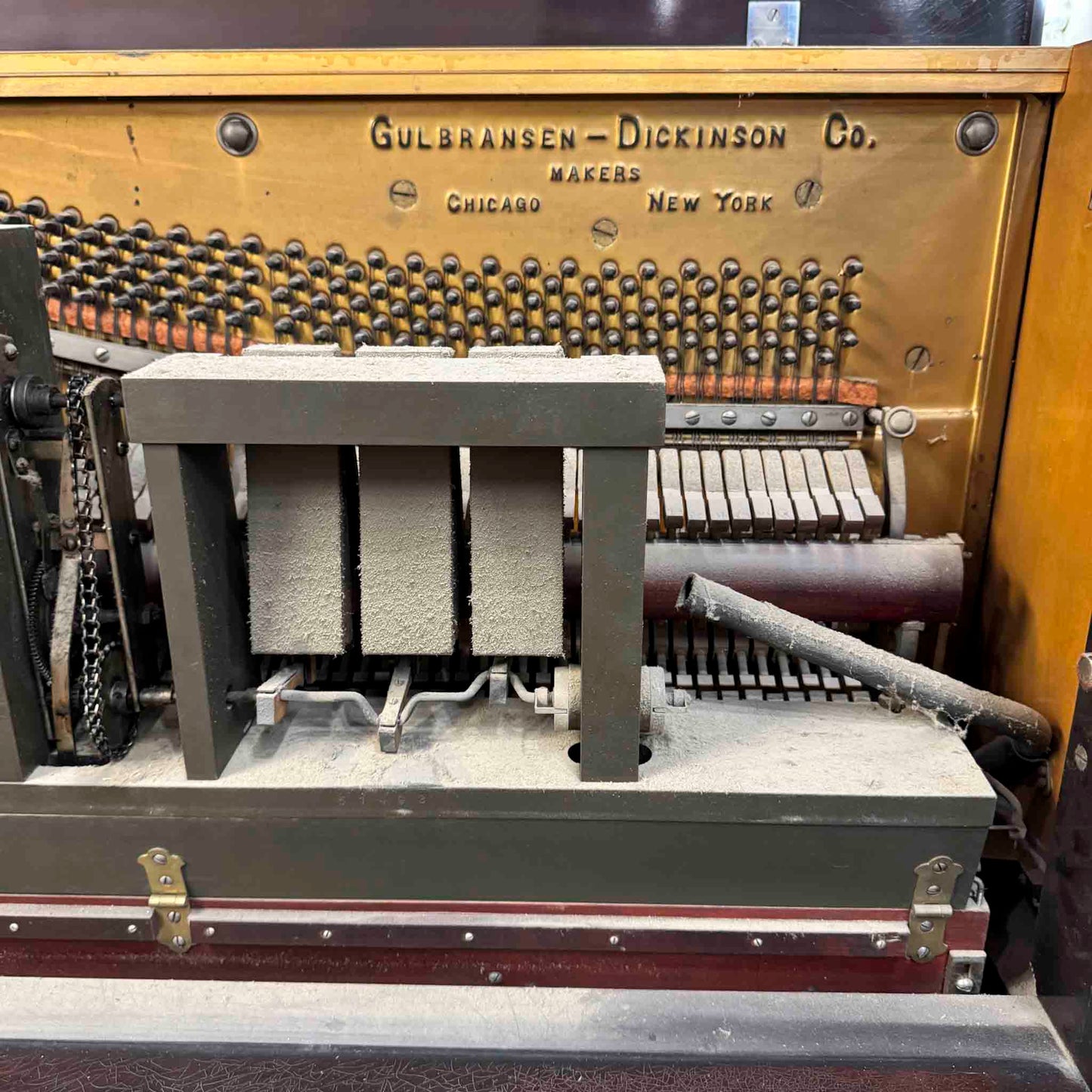 CURRENT SHOP WORK - 1920 Gulbransen 55" Vintage Player Commissioned Upright Piano