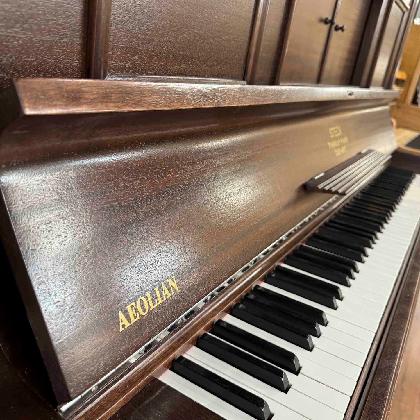CURRENT SHOP WORK - 1931 Aeolian DuoArt Steck 55" Wood Finish Commissioned Upright Piano