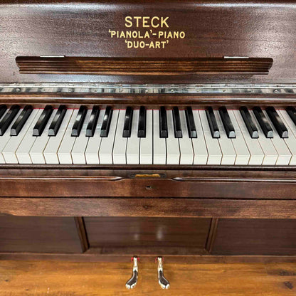 CURRENT SHOP WORK - 1931 Aeolian DuoArt Steck 55" Wood Finish Commissioned Upright Piano