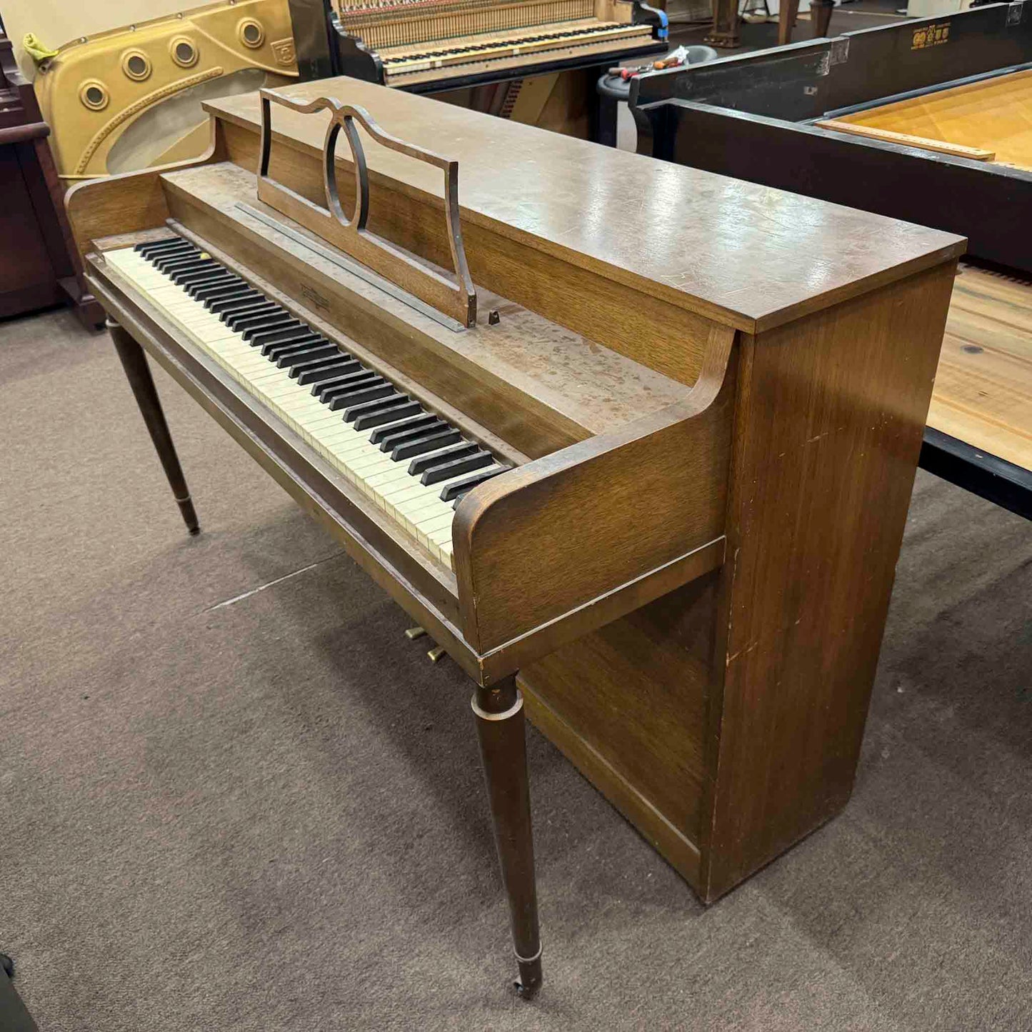 CURRENT SHOP WORK - 1967 Cable-Nelson 36" Wood Finish Commissioned Spinet Piano