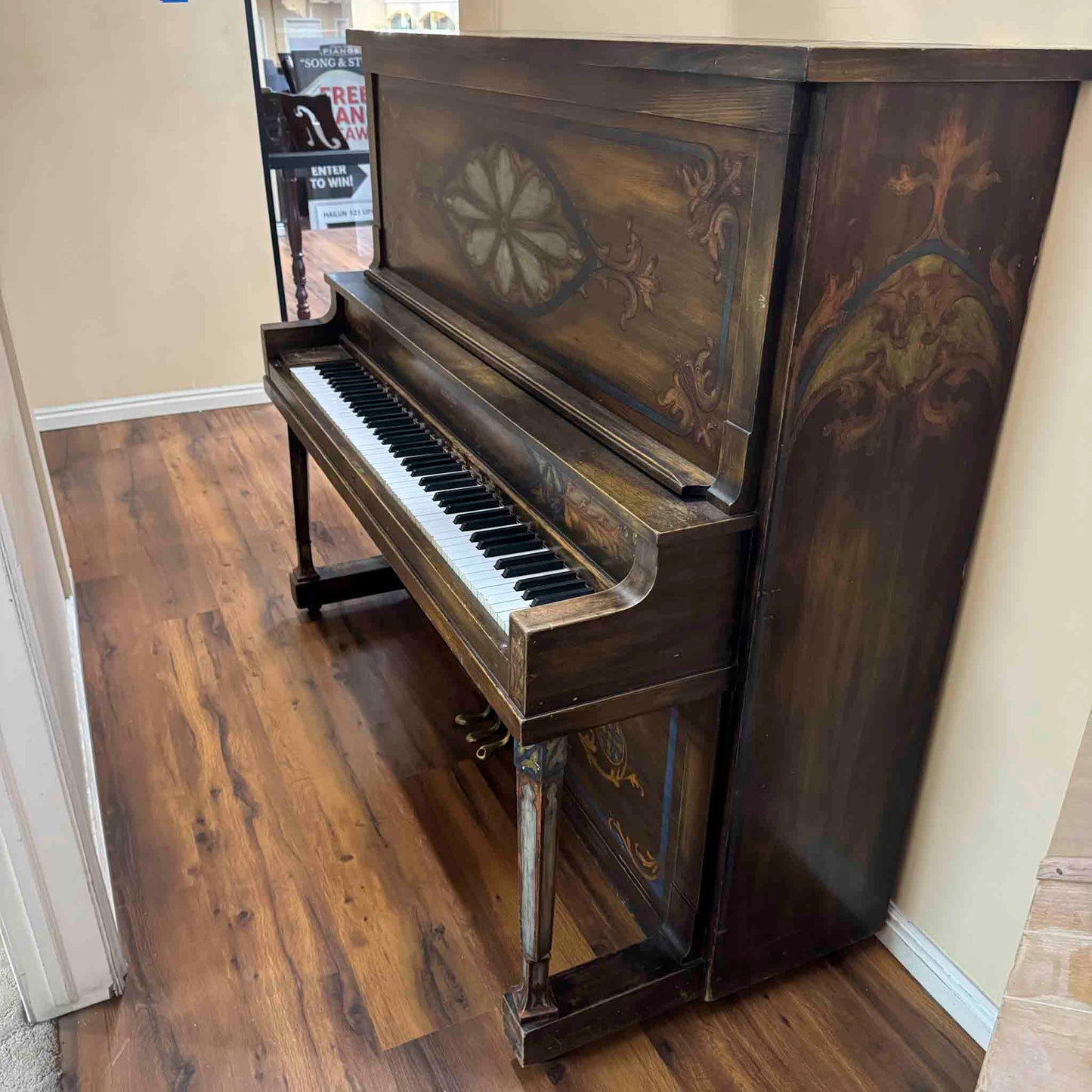 CURRENT SHOP WORK - 1926 Ellington 54" Wood Finish Commissioned Upright Piano