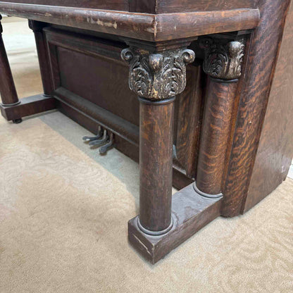 CURRENT SHOP WORK - 1909 Beckwith 58" Wood Finish Commissioned Upright Piano