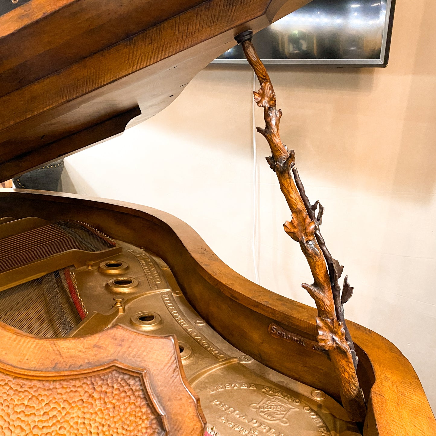 The WILDERNESS Grand Player Piano - One of A Kind Handcrafted Rustic Art Case