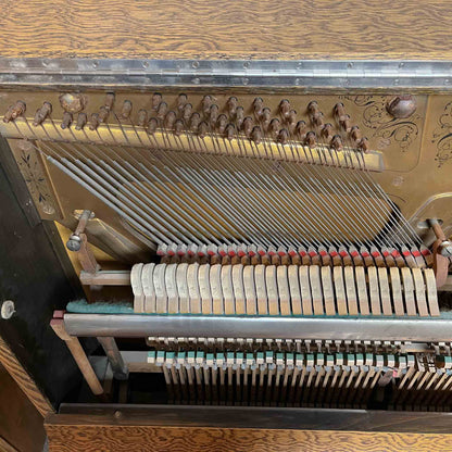 AVAILABLE TO RESTORE: CALL FOR CUSTOM PRICING - 1905 Kingsbury 56" Wood Finish Upright Piano