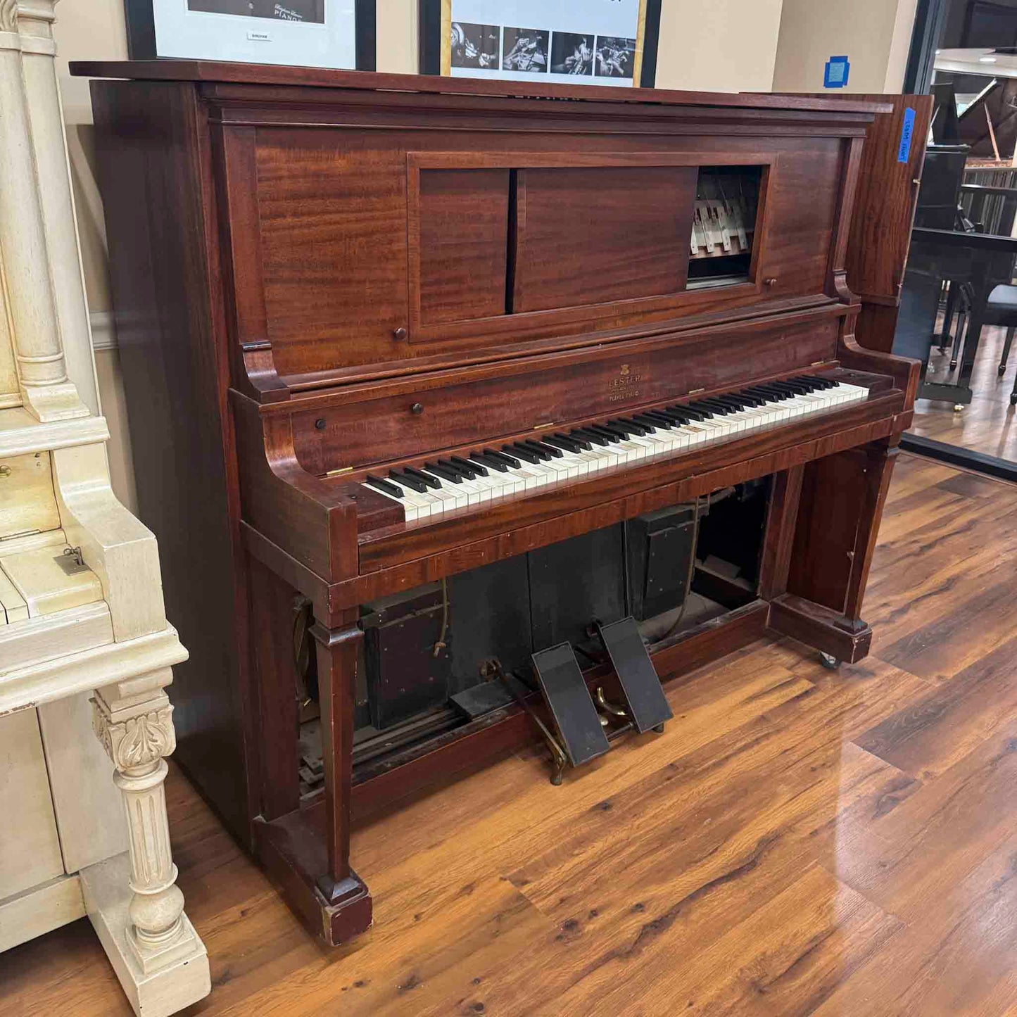 CURRENT SHOP WORK - 1916 Lester 53" Wood Finish Commissioned Upright Piano