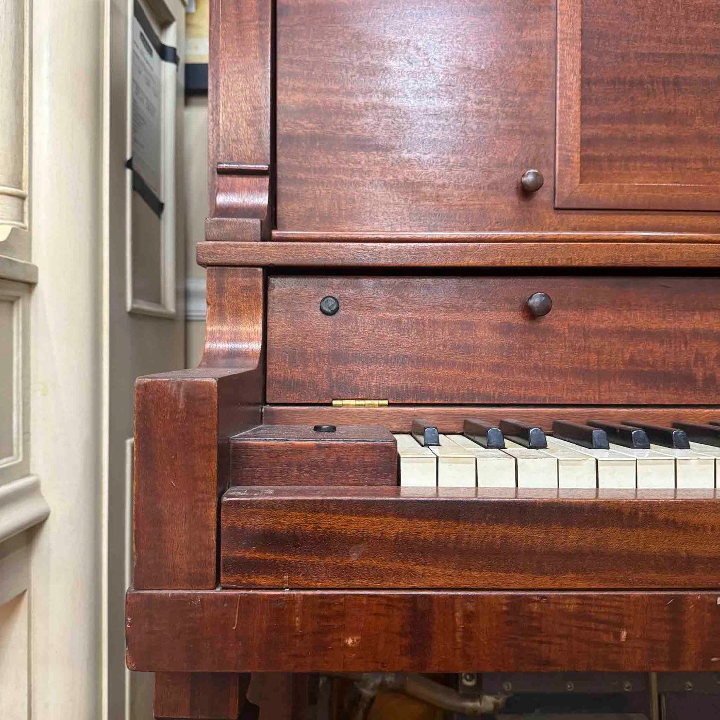 CURRENT SHOP WORK - 1916 Lester 53" Wood Finish Commissioned Upright Piano