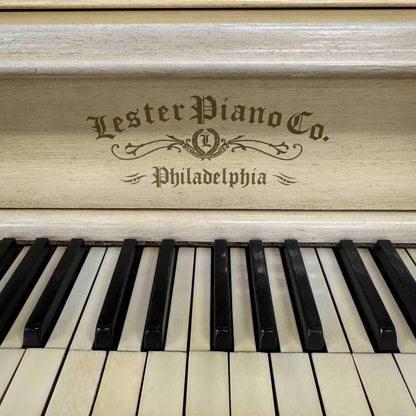 CURRENT SHOP WORK - 1907 Lester 58" Wood Finish Commissioned Upright Piano