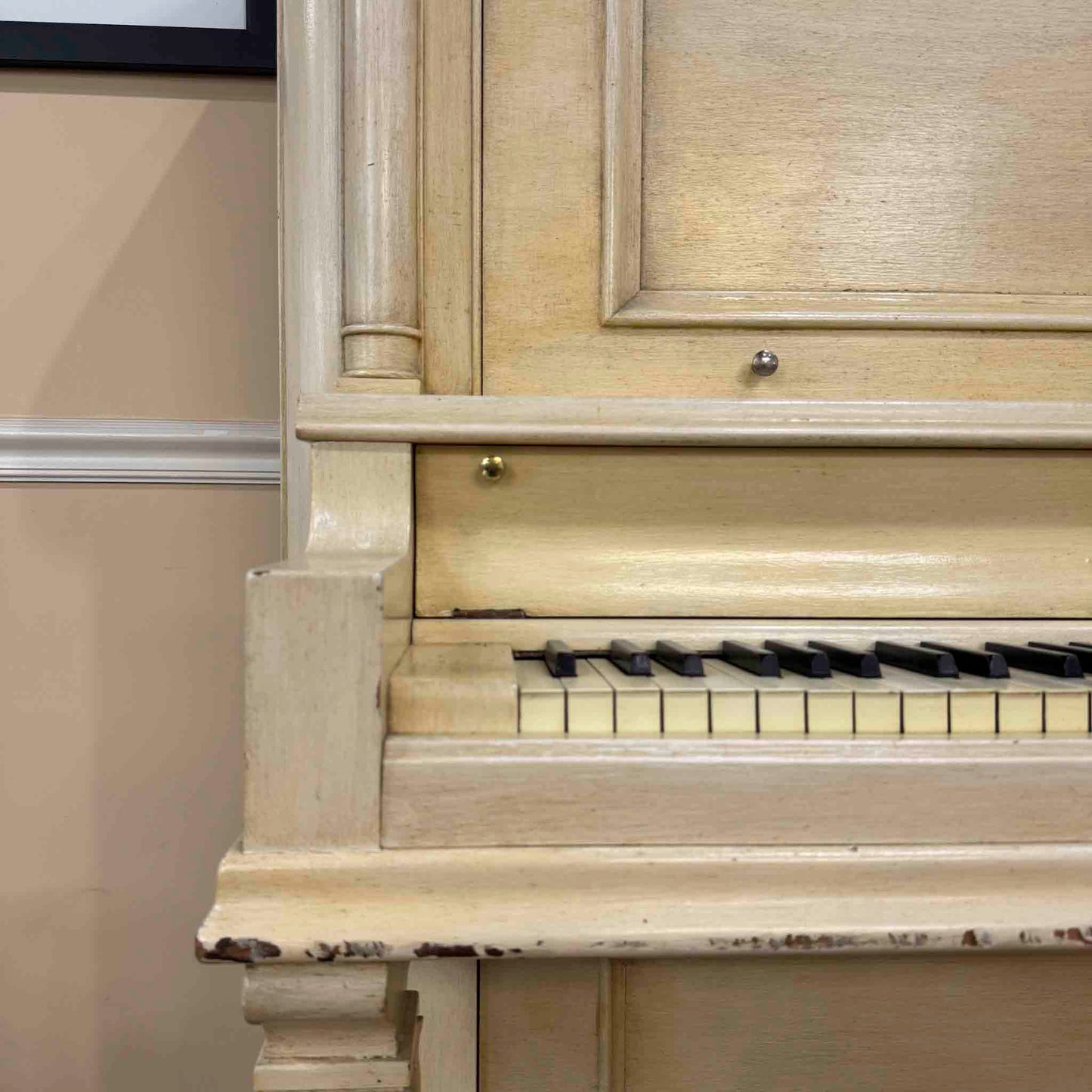 CURRENT SHOP WORK - 1907 Lester 58" Wood Finish Commissioned Upright Piano