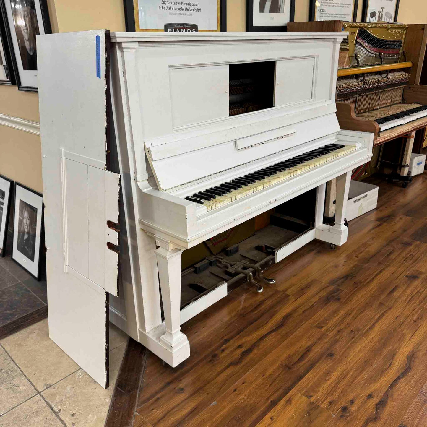 CURRENT SHOP WORK - 1911 Steinway 53" Wood Finish Commissioned Upright Piano