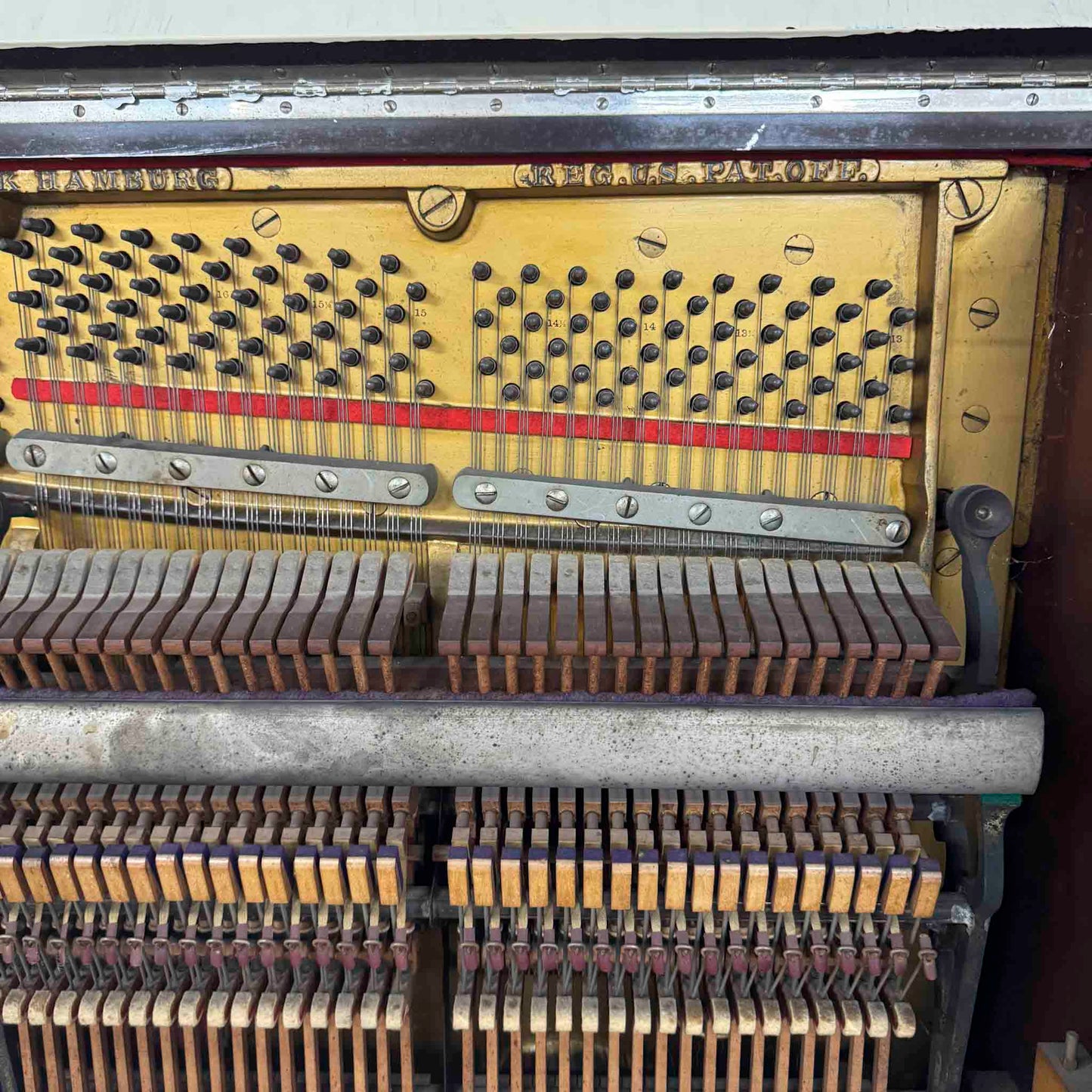 CURRENT SHOP WORK - 1911 Steinway 53" Wood Finish Commissioned Upright Piano