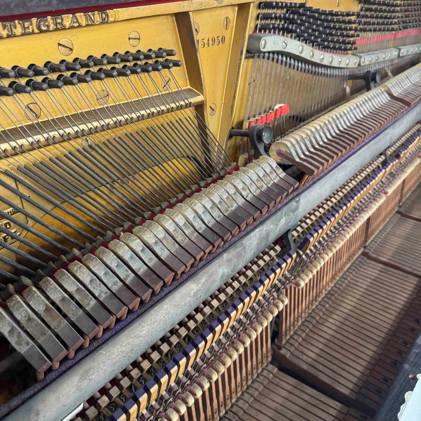 CURRENT SHOP WORK - 1911 Steinway 53" Wood Finish Commissioned Upright Piano