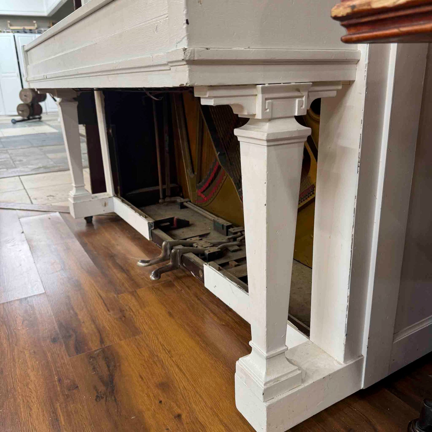 CURRENT SHOP WORK - 1911 Steinway 53" Wood Finish Commissioned Upright Piano